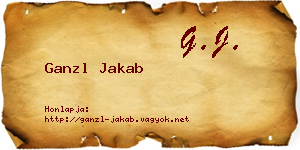 Ganzl Jakab névjegykártya